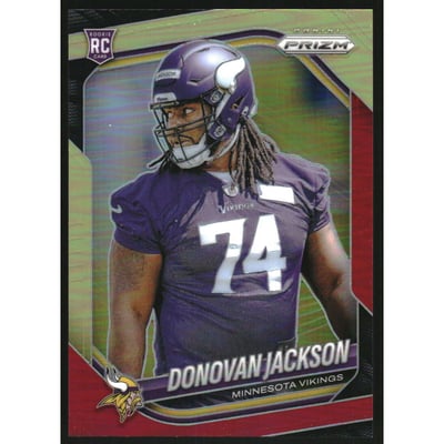 2025 Panini Prizm Prizms Red and Yellow #358 Donovan Jackson