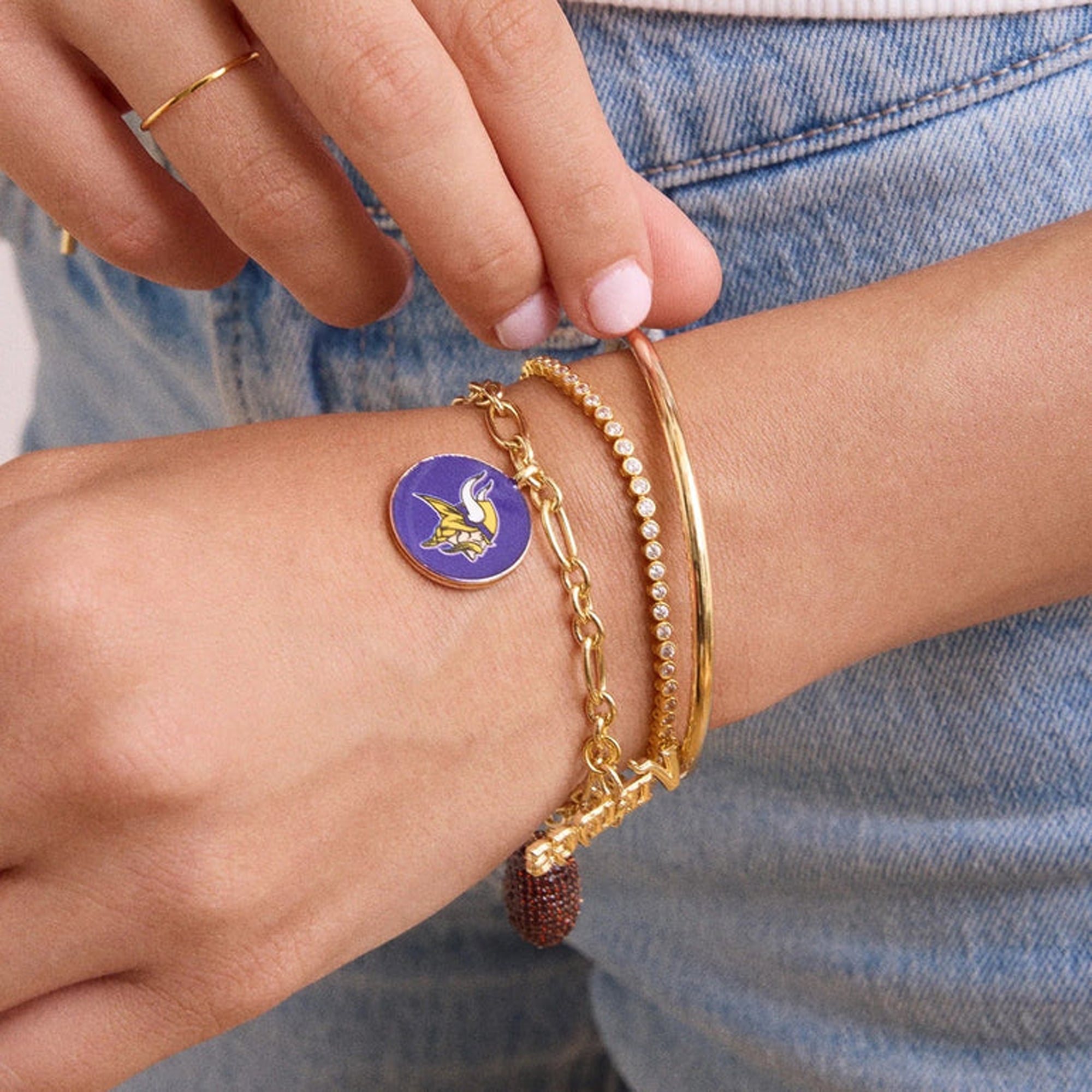 Bracelet à breloques BaubleBar Minnesota Vikings