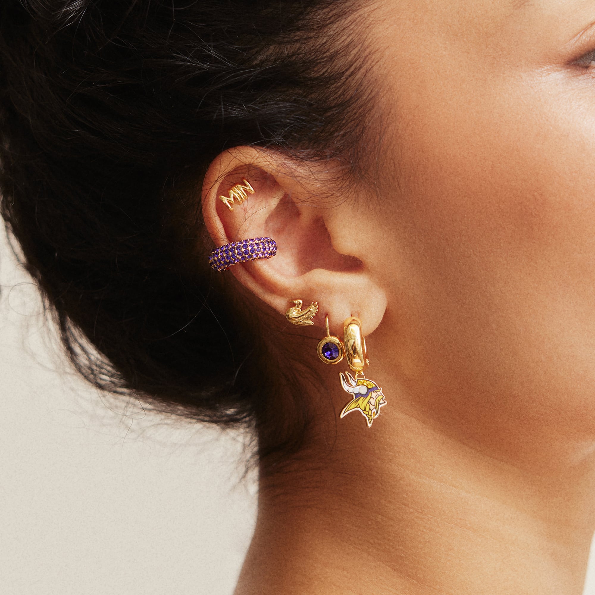 BaubleBar Minnesota Vikings Mixed Earring Set