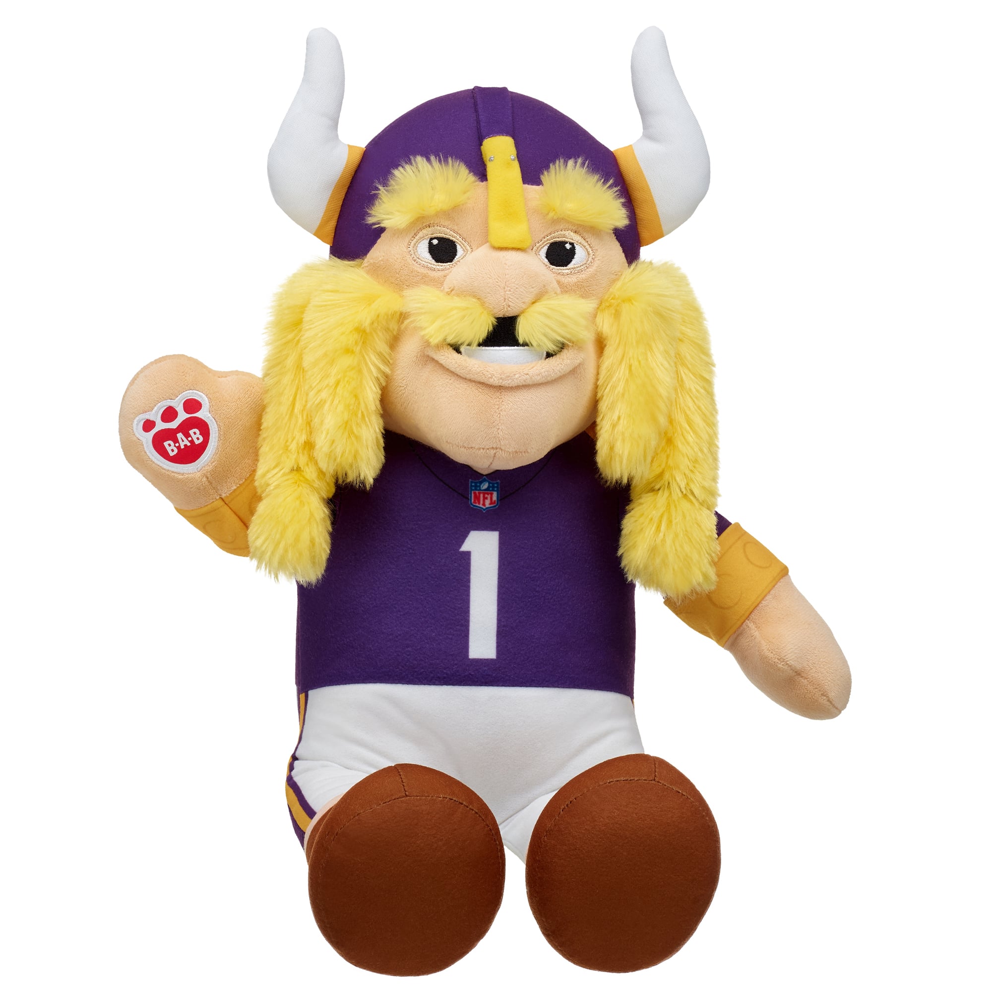Peluche mascotte des Vikings du Minnesota de Build-A-Bear