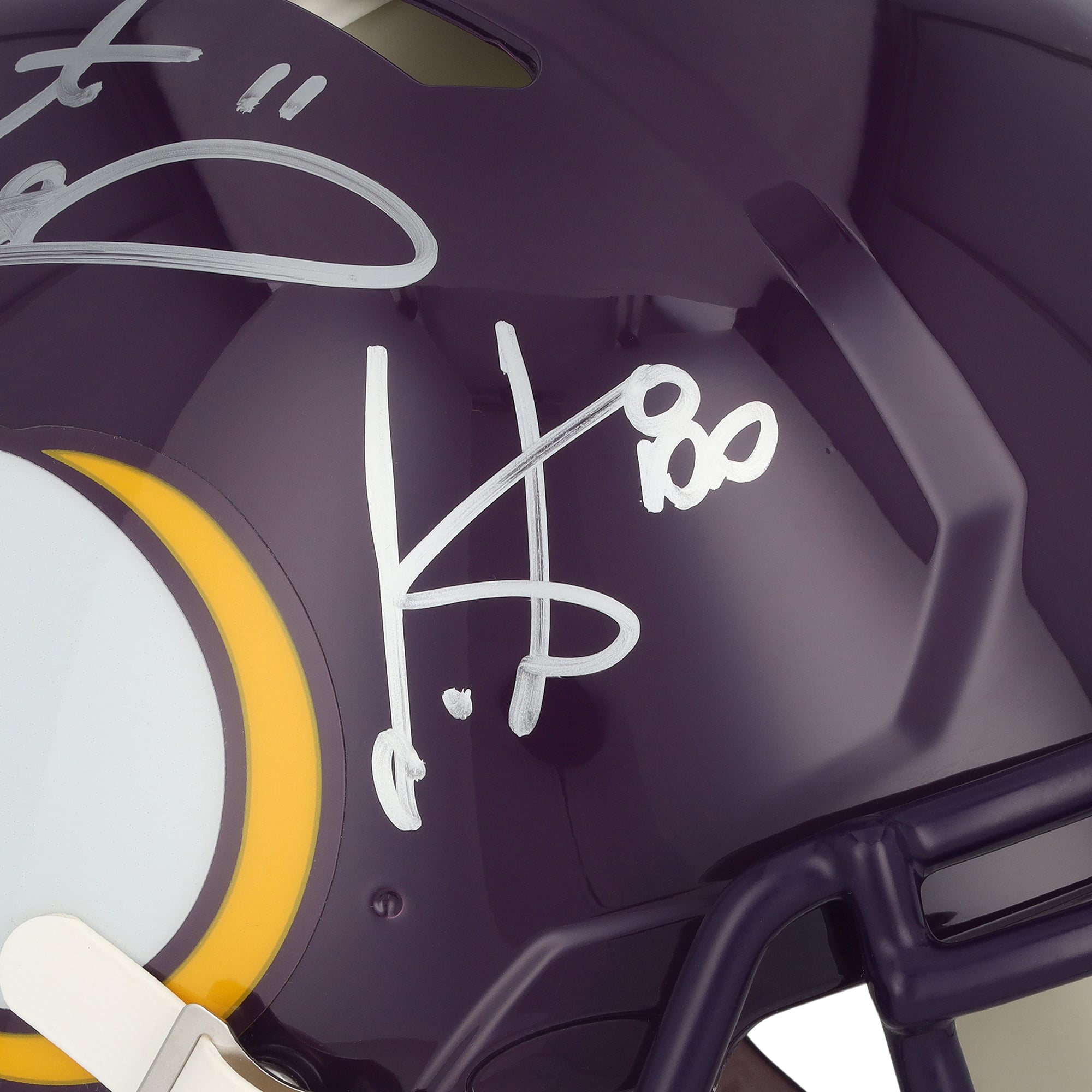 Casque Riddell Speed ​​Authentic rétro 1983-2001 autographié par Cris Carter et Daunte Culpepper, Vikings du Minnesota