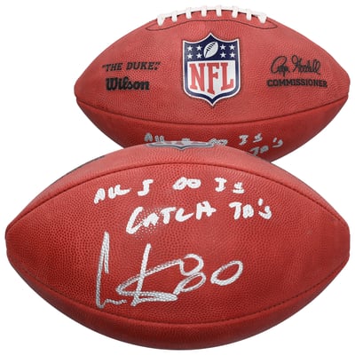 Cris Carter Minnesota Vikings Autographed Fanatics Authentic Duke Full Color Football with "All I Do Is Catch TDs" Inscription