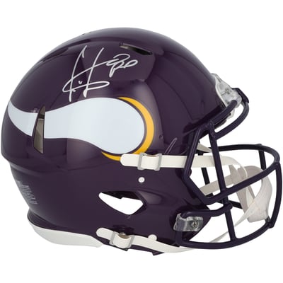 Cris Carter Minnesota Vikings Autographed Fanatics Authentic Riddell 1983-2001 Throwback Speed Authentic Helmet