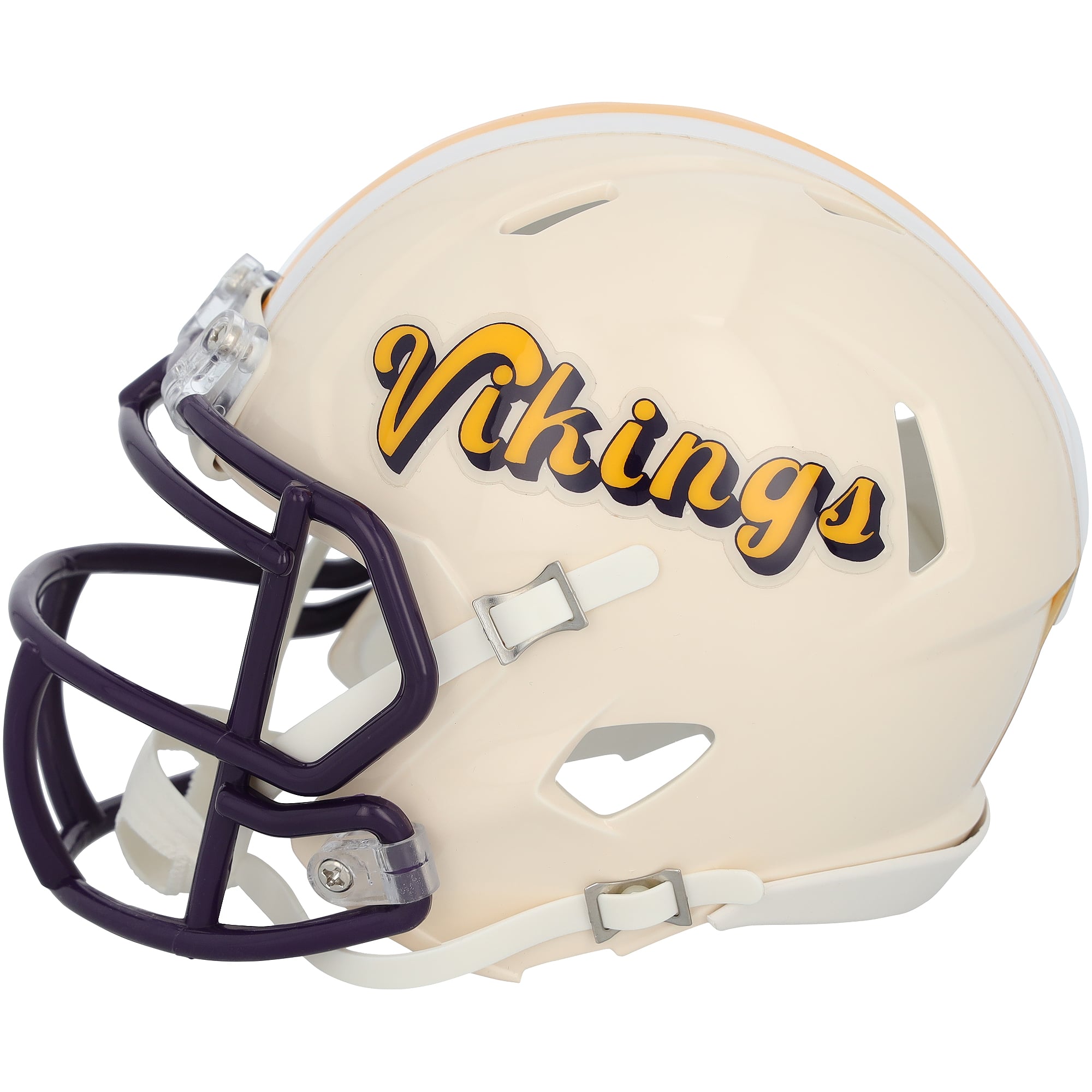 Mini-casque Riddell Retro Speed ​​autographié par Cris Carter, joueur des Vikings du Minnesota