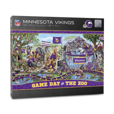 Minnesota Vikings Fanpoint 10.5" x 28" Game Day at the Zoo 500-Piece Puzzle
