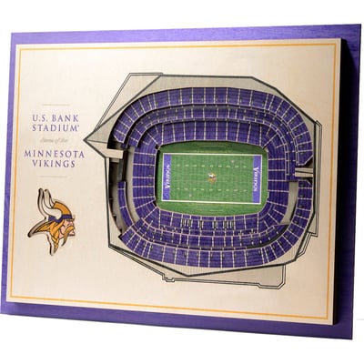 Minnesota Vikings Fanpoint 17'' x 13'' 5-Layer StadiumView 3D Wall Art