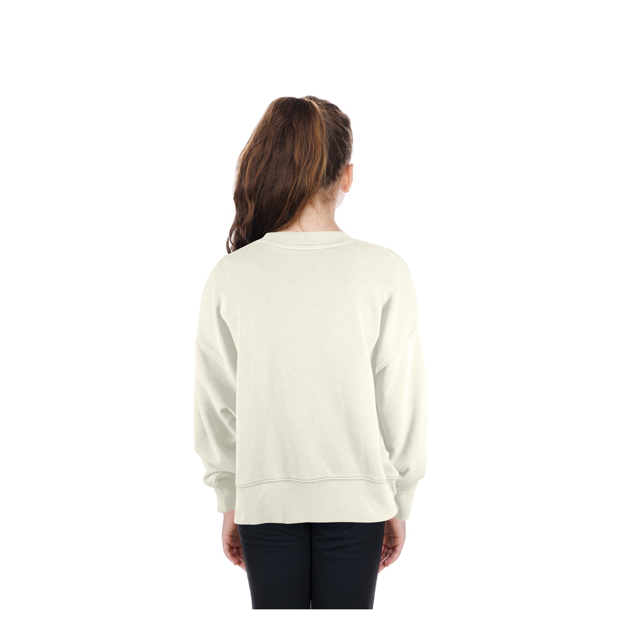 Girls Youth New Era  Light Beige Minnesota Vikings Flip Sequin Crewneck Sweatshirt