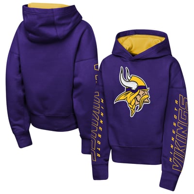 Minnesota Vikings Outerstuff Girls Youth Miss Tailgate Color Block Hoodie - Purple