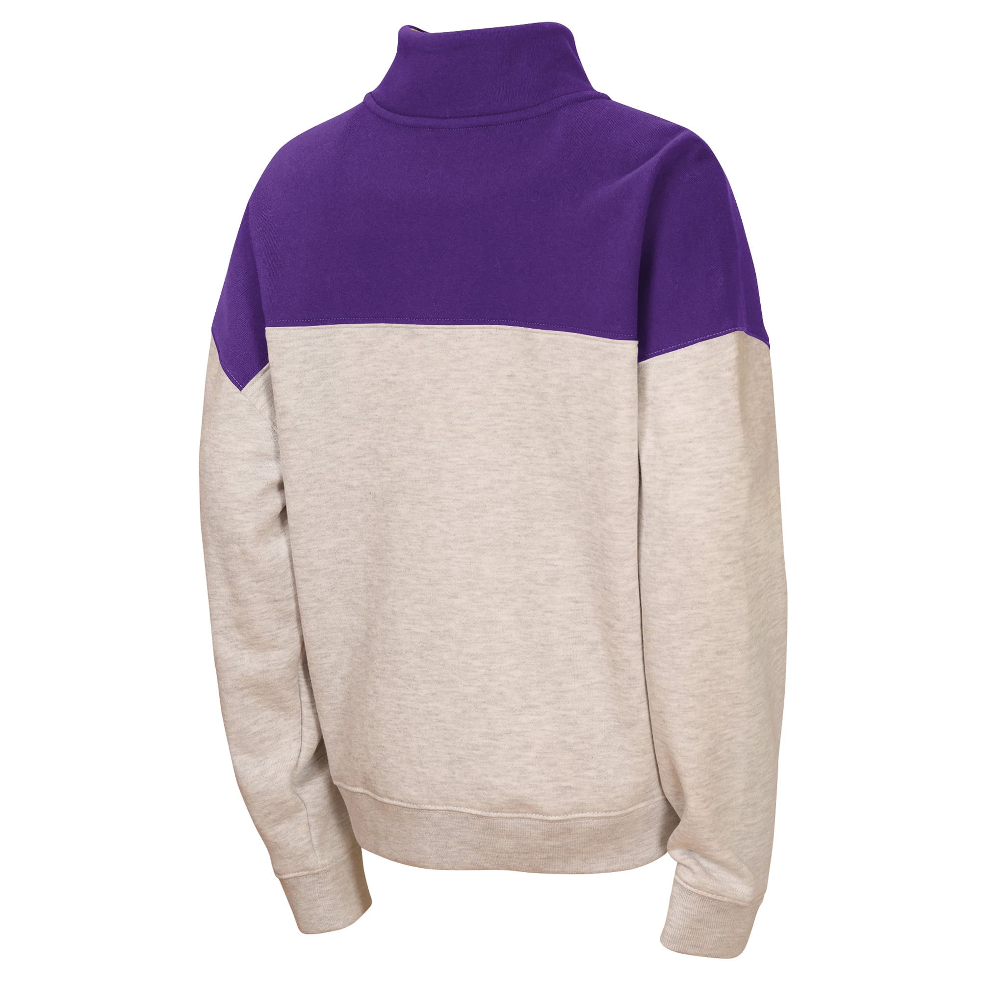 Sweat-shirt à demi-zip gris chiné Minnesota Vikings Blitz de la marque Girls Youth WEAR by Erin Andrews