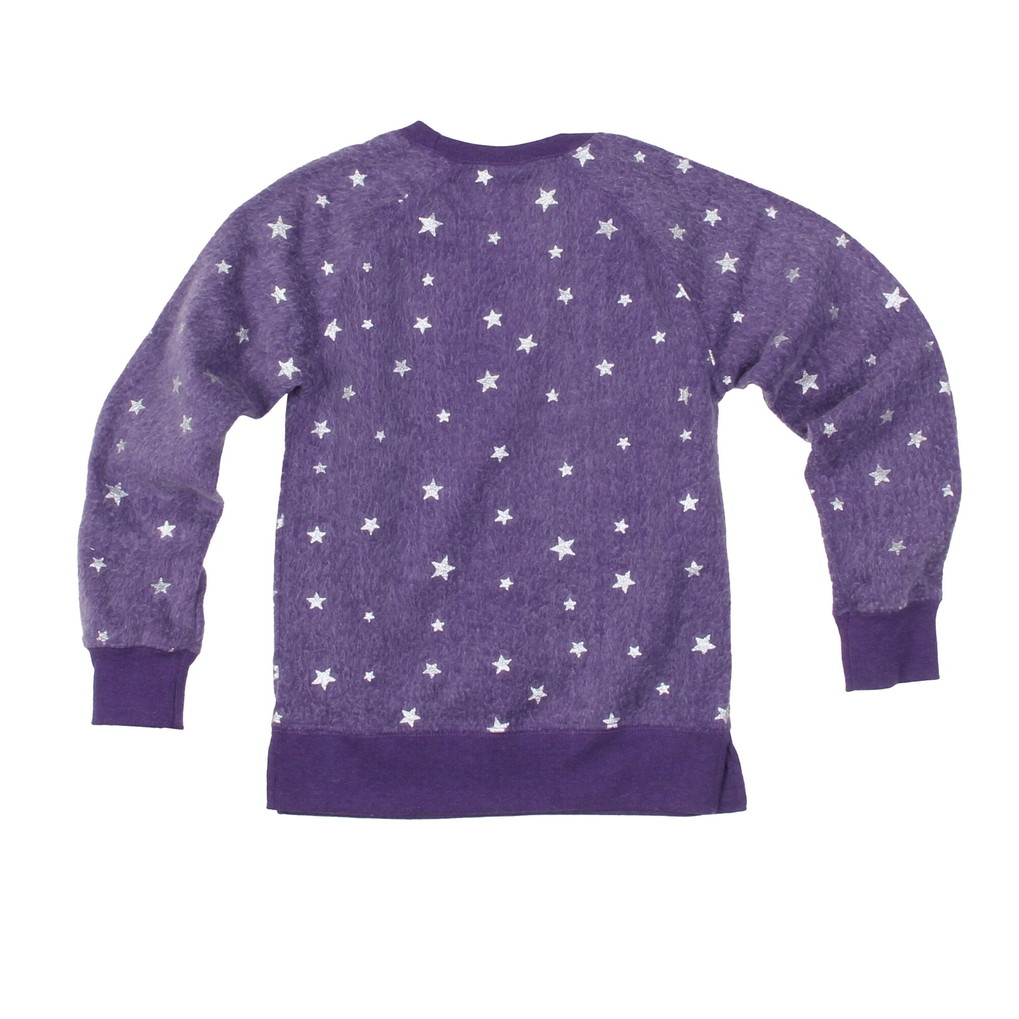 Girls Youth Wes & Willy Purple Minnesota Vikings Shimmer Star Reverse Sweatshirt