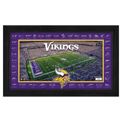 Minnesota Vikings Highland Mint 12" x 20" 2026 Signature Gridiron Panoramic Framed Photo