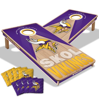 Minnesota Vikings IDNA 2' x 4' Slogan Series Cornhole Game with Bags
