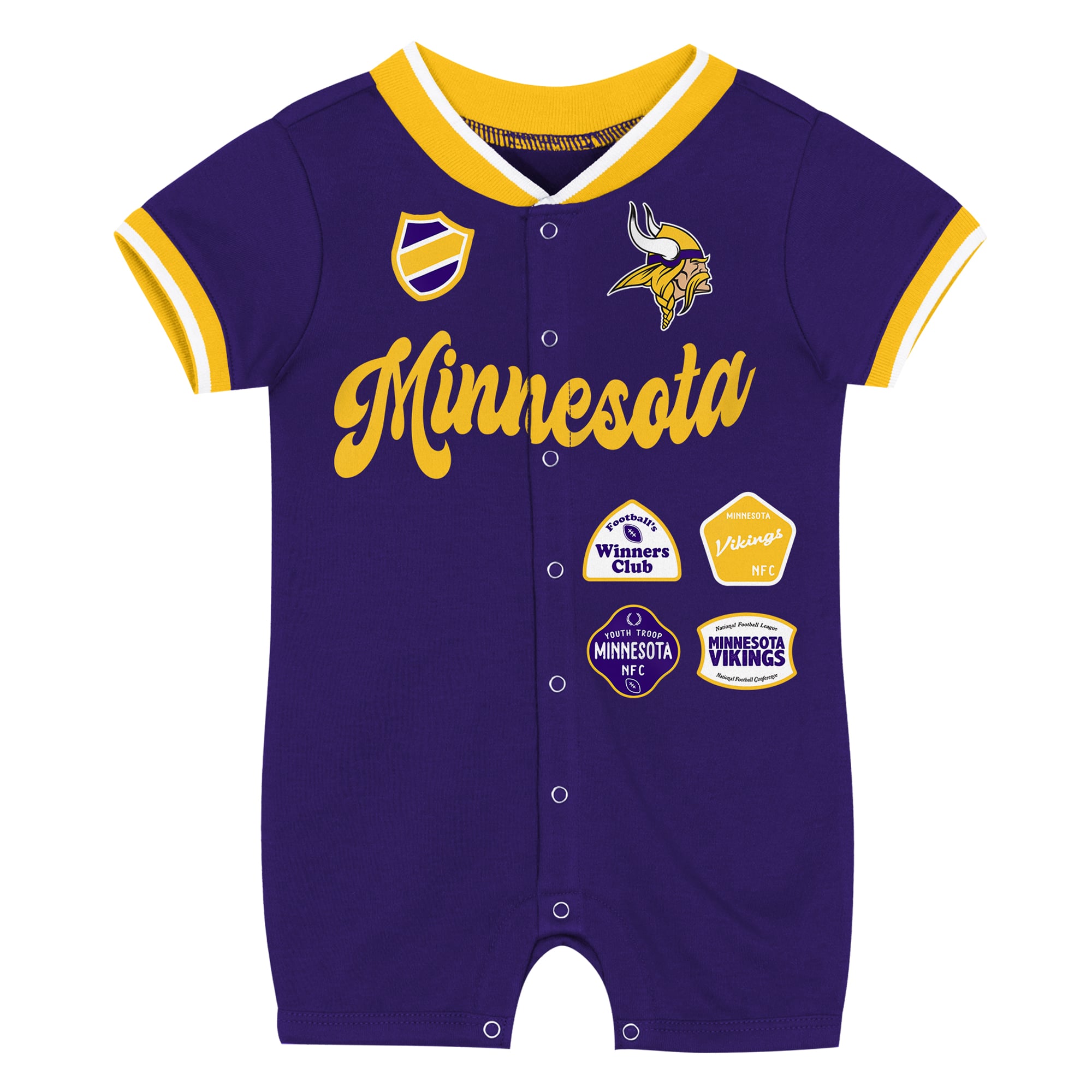 Grenouillère à pinces violette pour bébé Outerstuff Minnesota Vikings