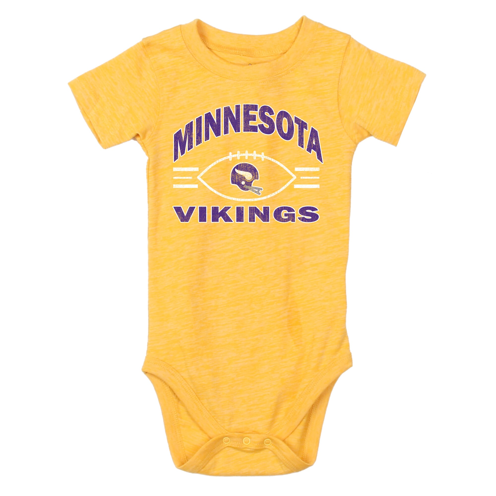 Ensemble body et short bébé Wes & Willy or/violet Minnesota Vikings Cloudy Yard Hopper