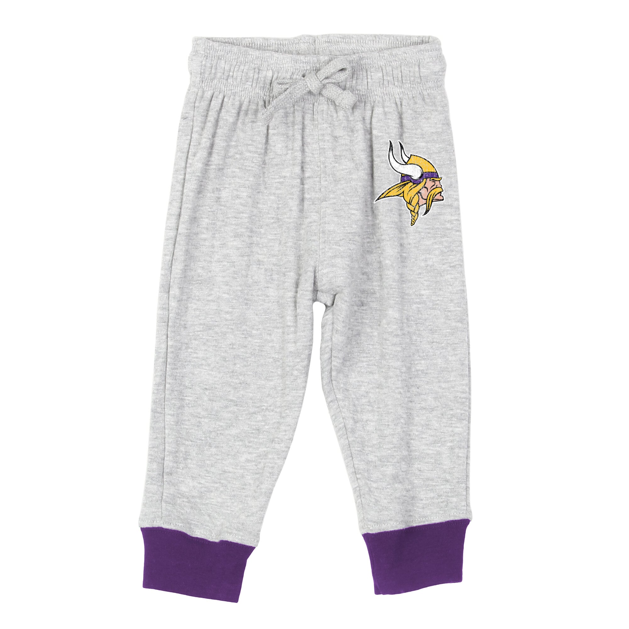 Ensemble body à manches longues et pantalon pour bébé Wes & Willy, gris chiné, Minnesota Vikings, Jie Hopper