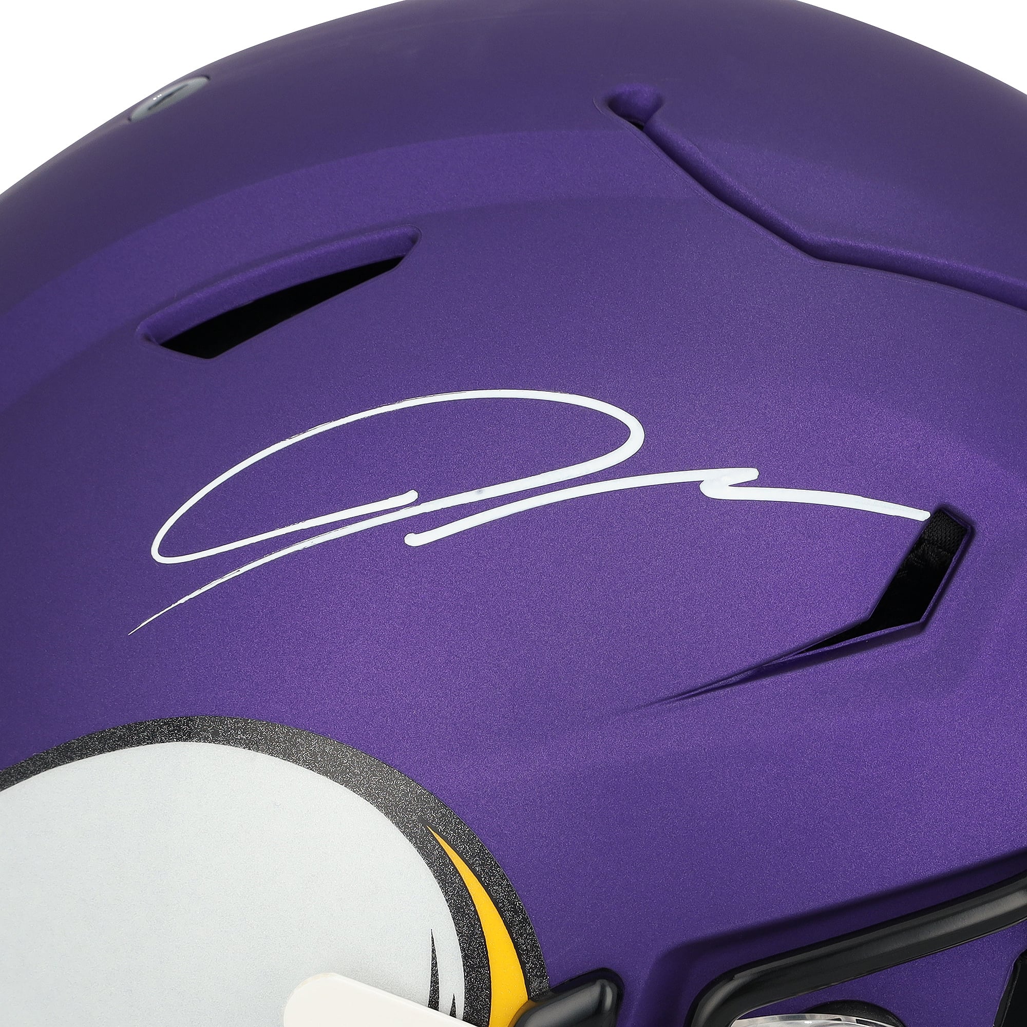 Casque Riddell Speed ​​Flex Authentic autographié par Jordan Addison, des Vikings du Minnesota