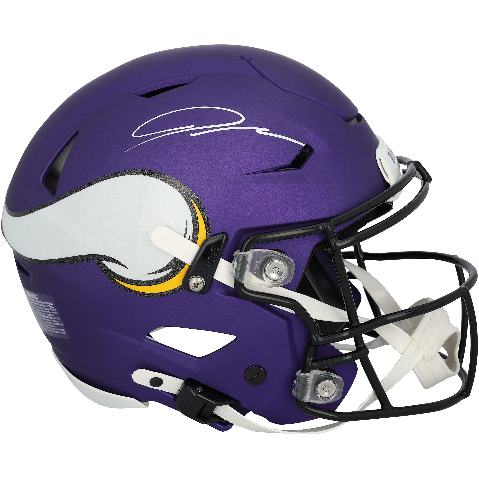 Casque Riddell Speed ​​Flex Authentic autographié par Jordan Addison, des Vikings du Minnesota