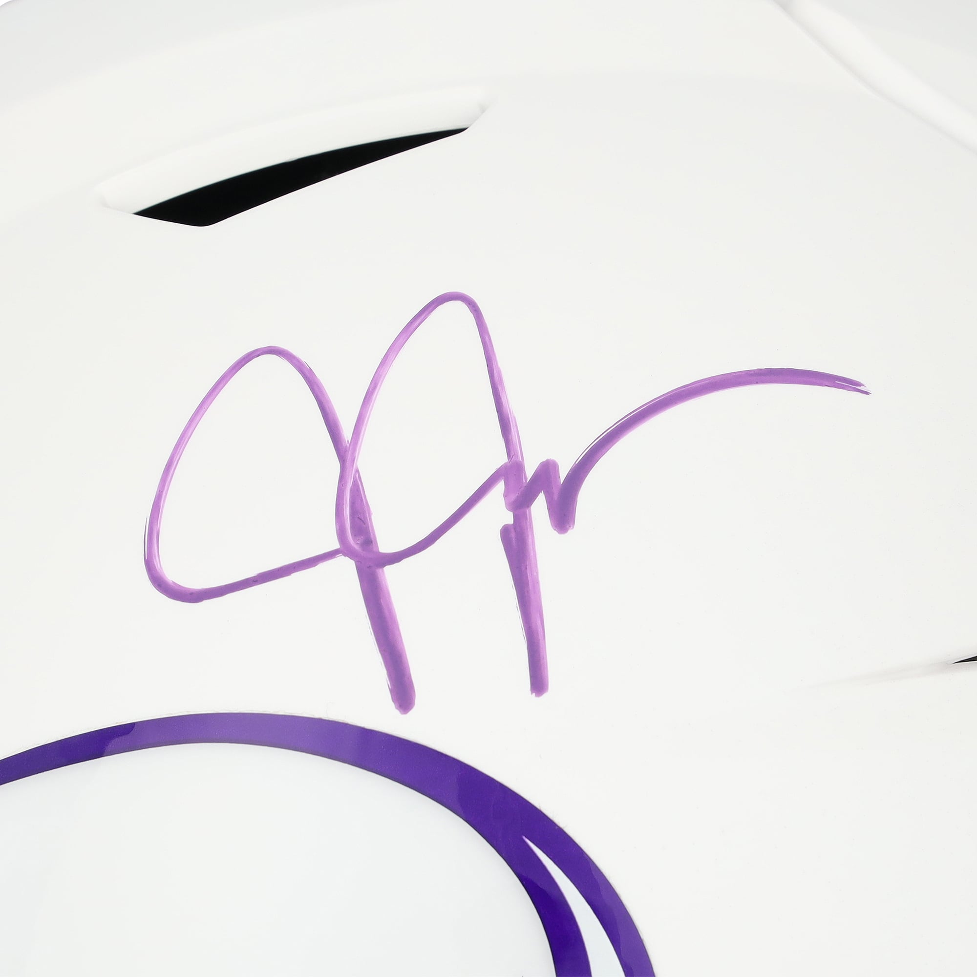 Justin Jefferson Minnesota Vikings Autographed Riddell 2024 Alternate Speed Flex Authentic Helmet