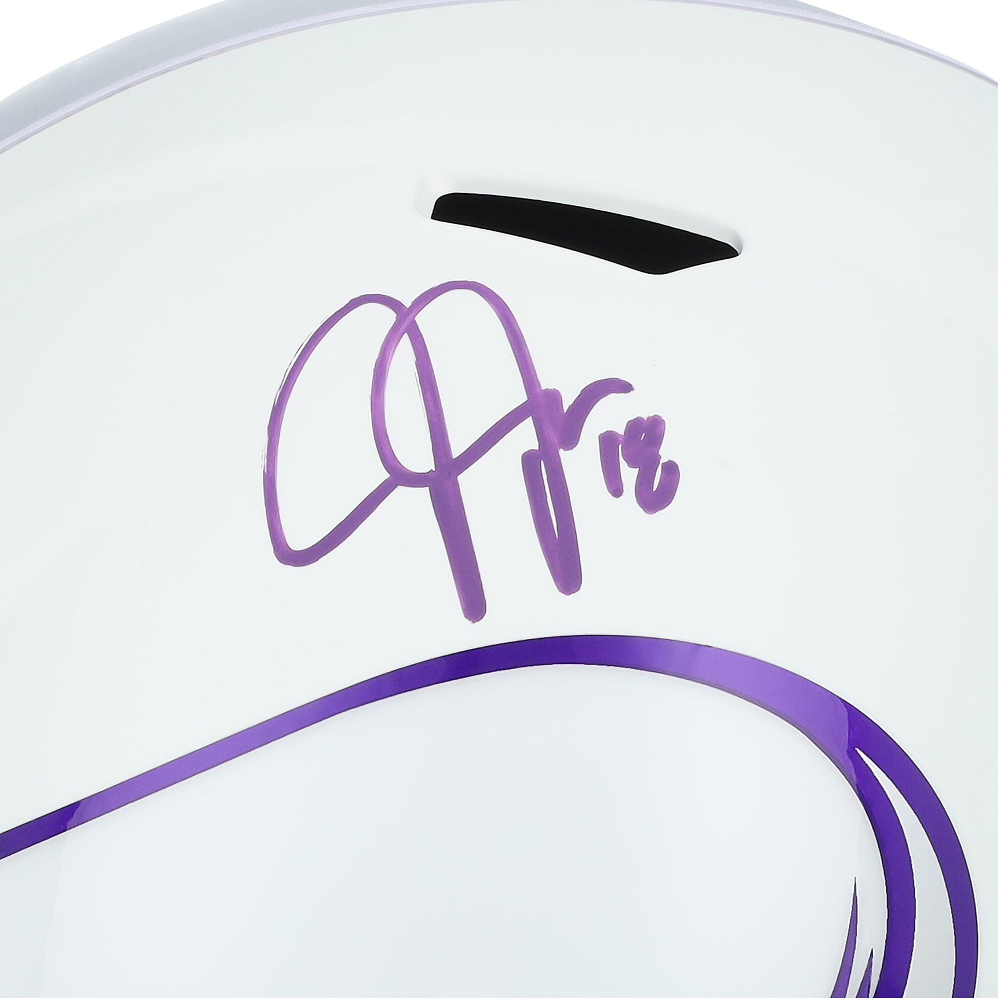 Justin Jefferson Minnesota Vikings Autographed Riddell 2024 Alternate Speed Replica Helmet