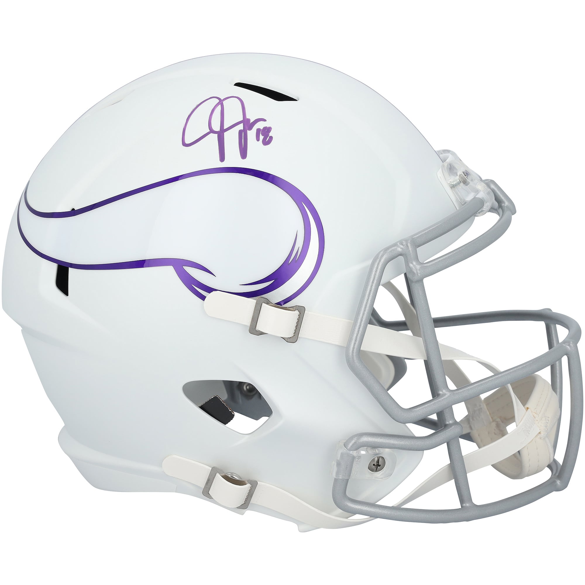 Justin Jefferson Minnesota Vikings Autographed Riddell 2024 Alternate Speed Replica Helmet