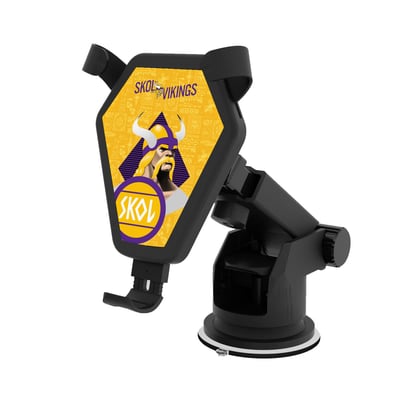 Minnesota Vikings Keyscaper Wireless Car Charger - Black