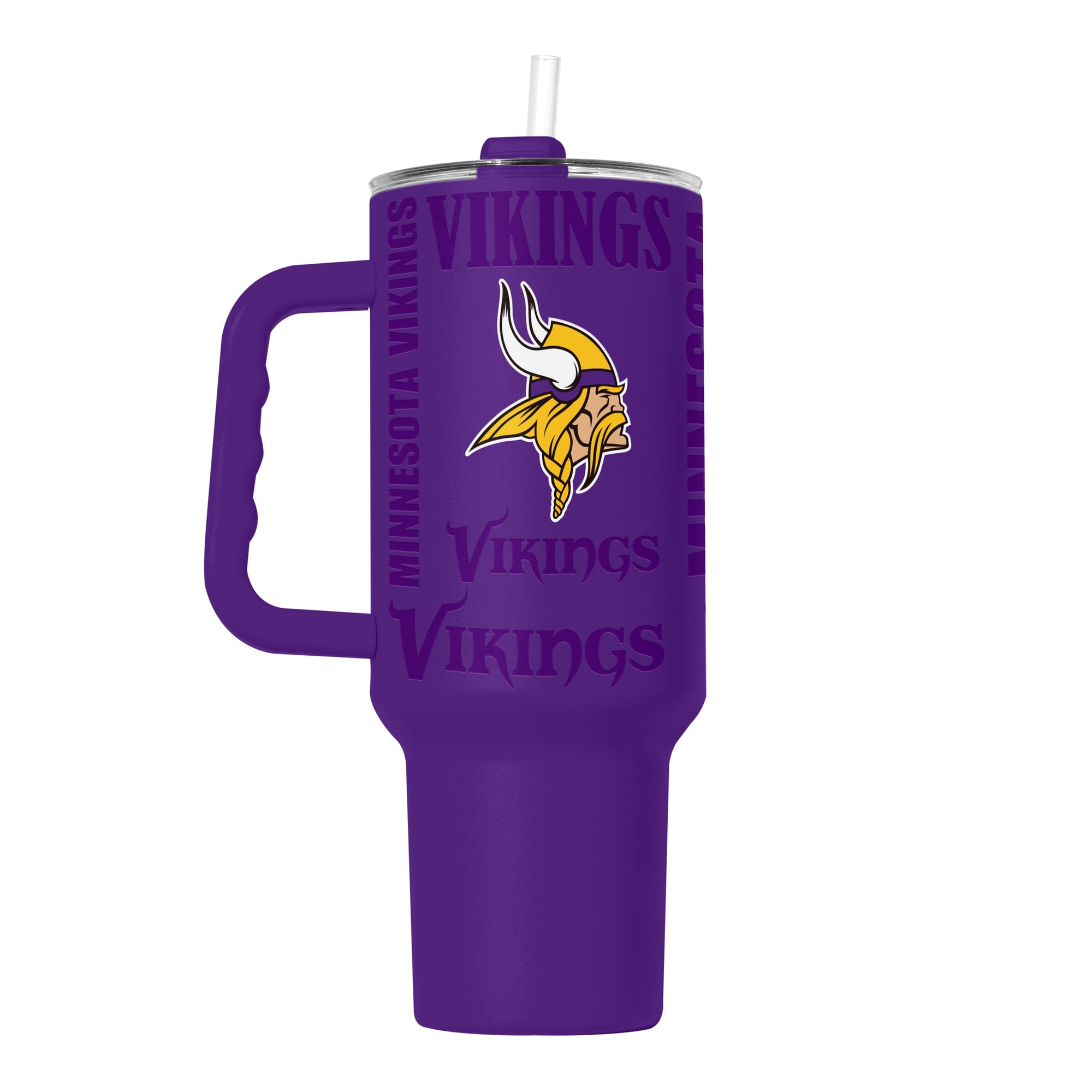 Gobelet isotherme Logo Brands Minnesota Vikings 40 oz Replay avec revêtement en poudre