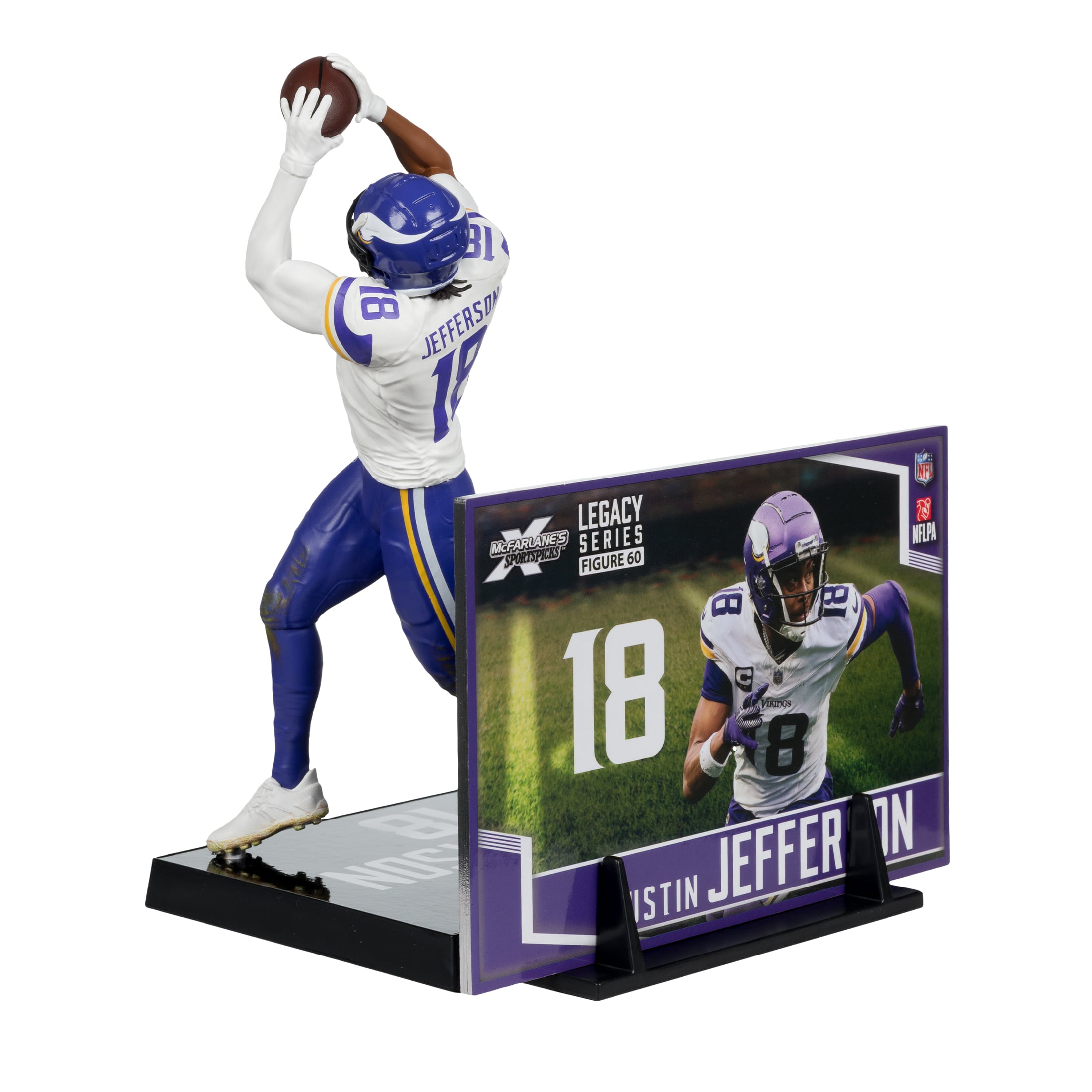 Figurine de joueur Justin Jefferson des Vikings du Minnesota de McFarlane Toys (18 cm).