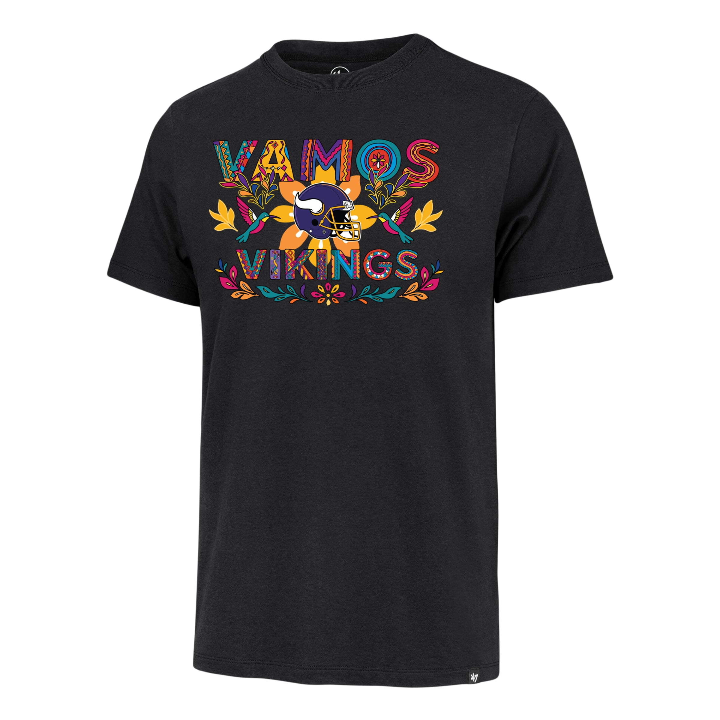 Men's '47 Black Minnesota Vikings Vamos Franklin T-Shirt