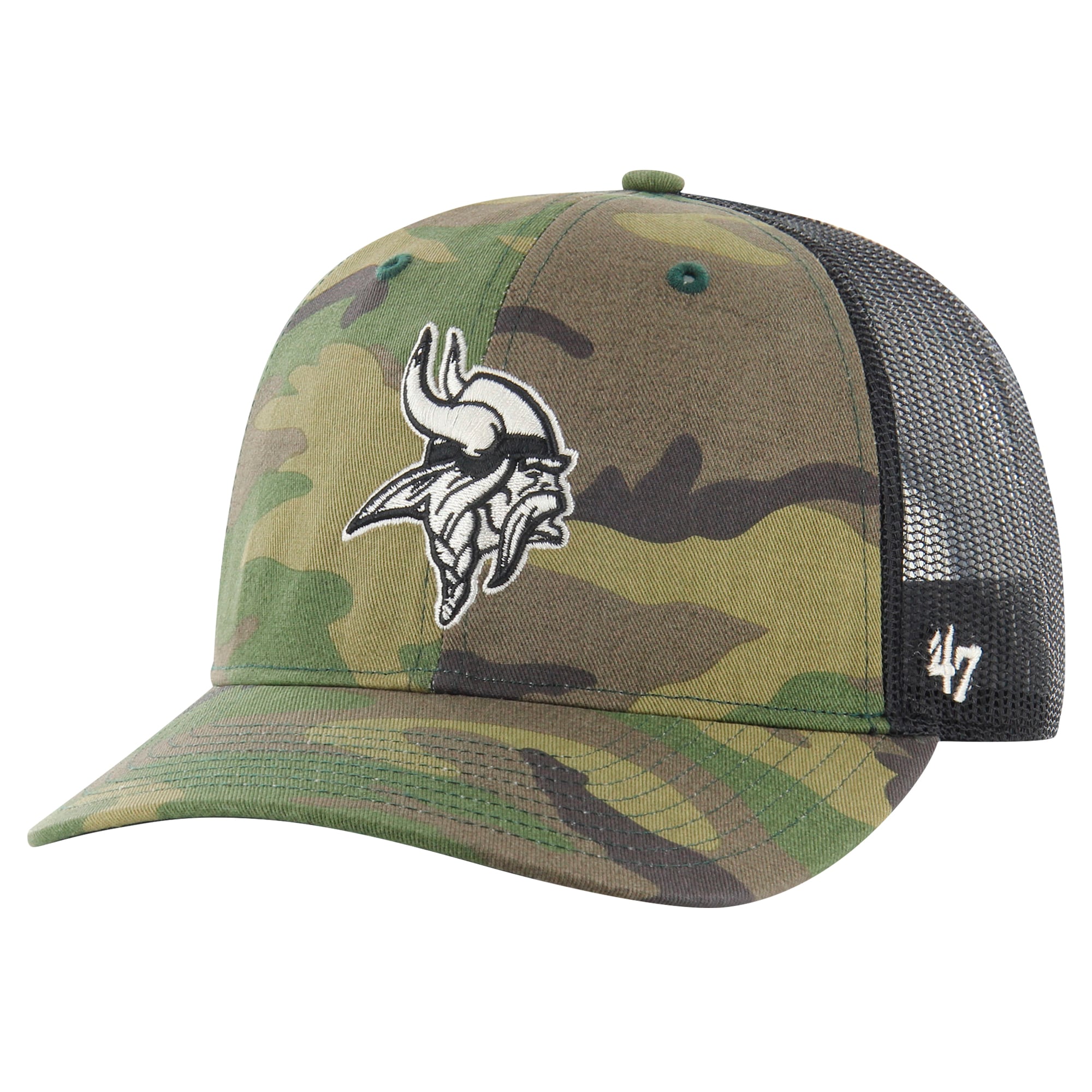Men's '47 Camo Minnesota Vikings Trucker Adjustable Hat