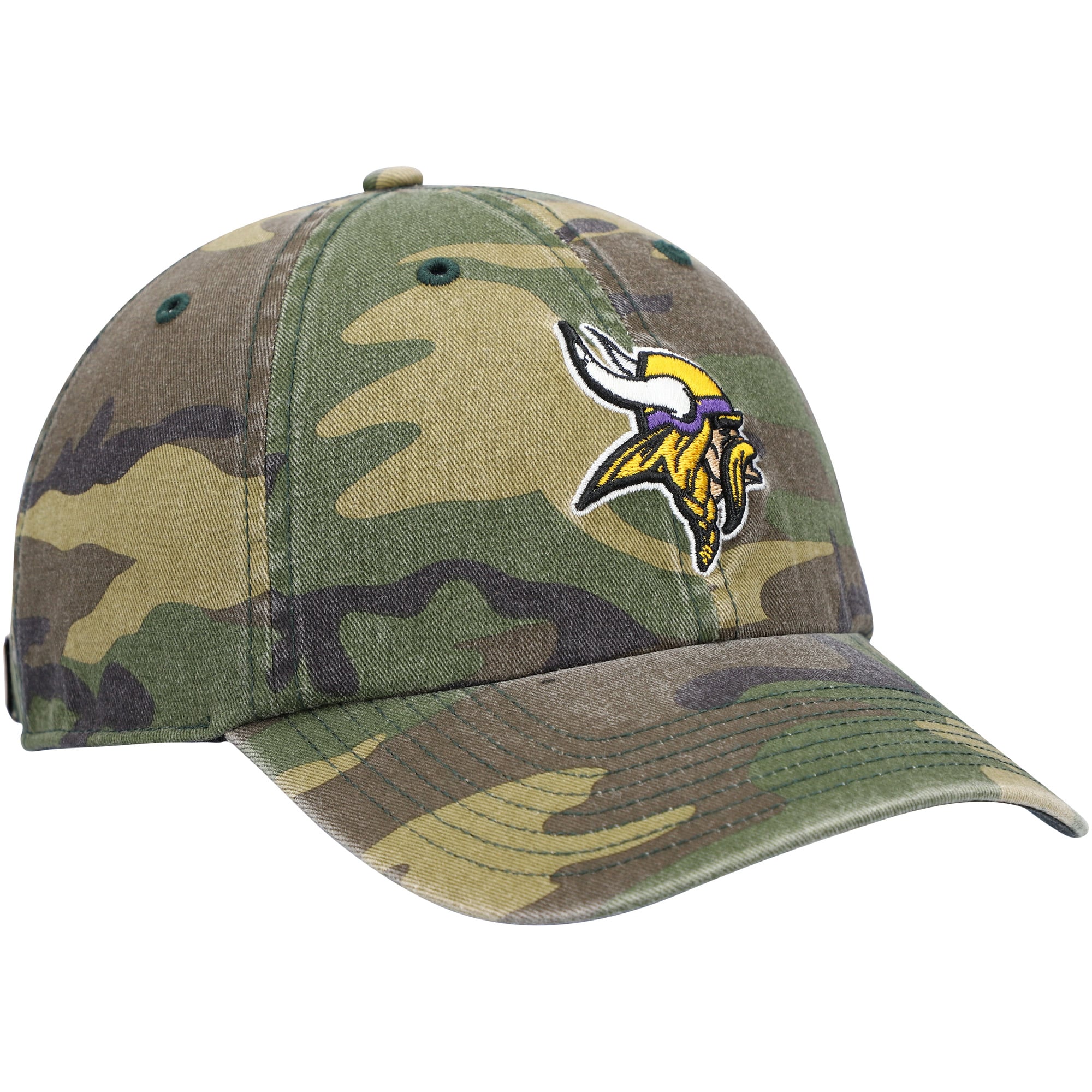 Casquette ajustable pour homme « 47 Camo Minnesota Vikings Woodland Clean Up »