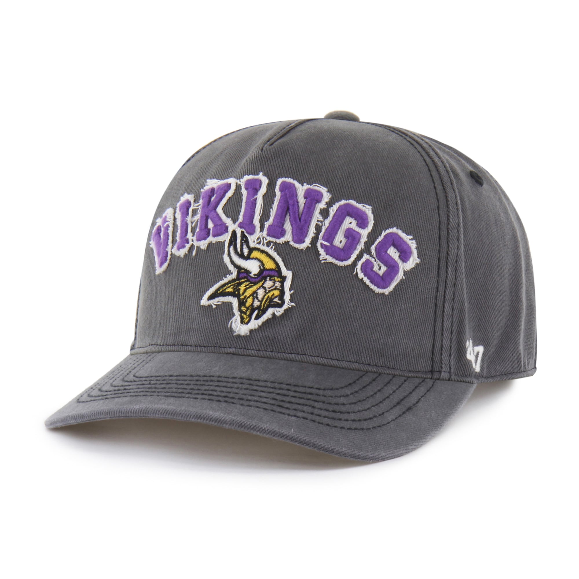 Men's '47 Charcoal Minnesota Vikings Calderwood Well Worn Hitch Adjustable Hat