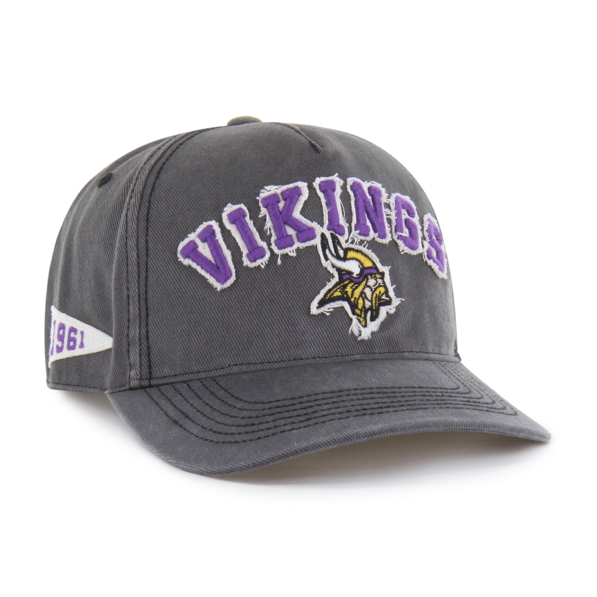 Men's '47 Charcoal Minnesota Vikings Calderwood Well Worn Hitch Adjustable Hat