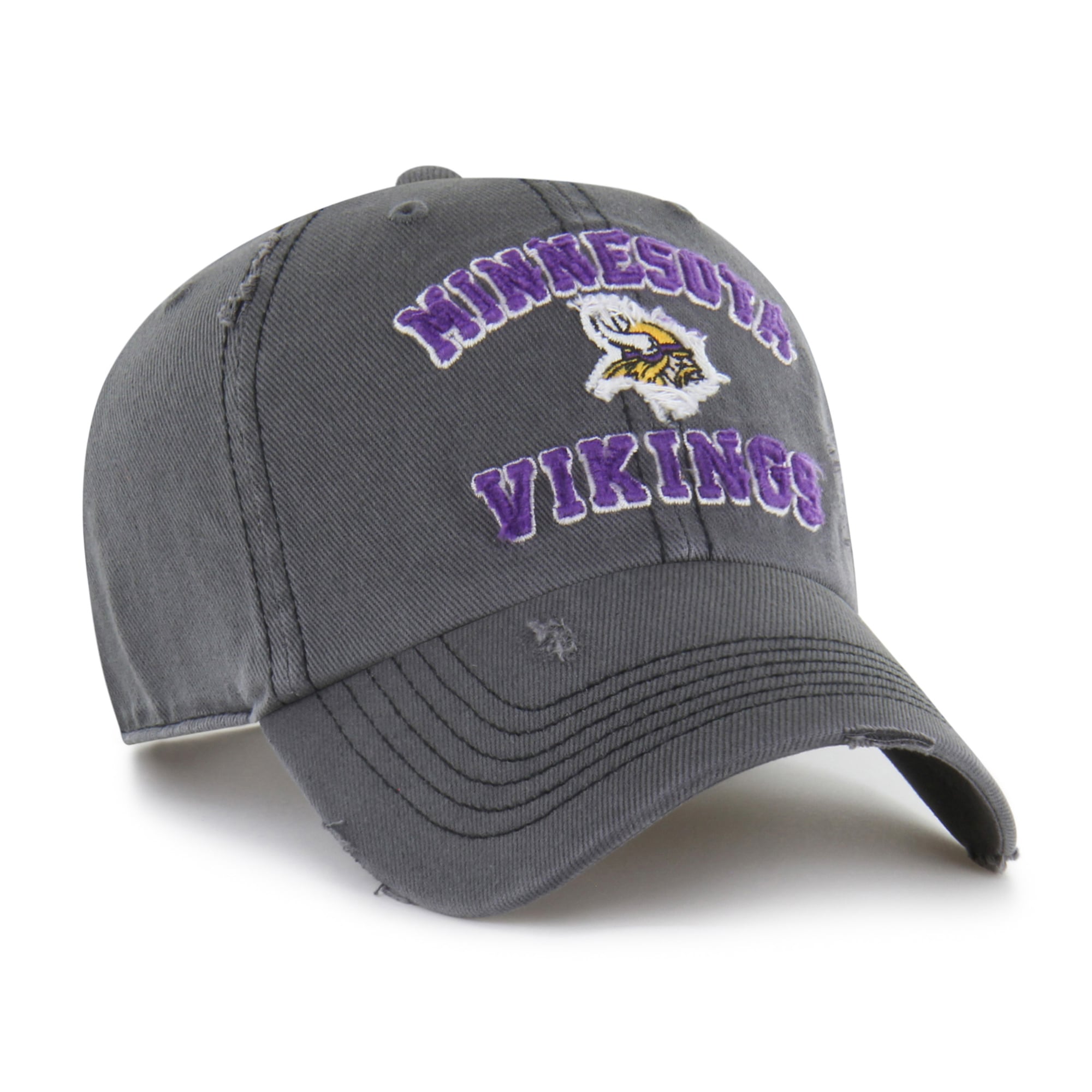 Men's '47 Charcoal Minnesota Vikings Seymoore Clean Up Adjustable Hat