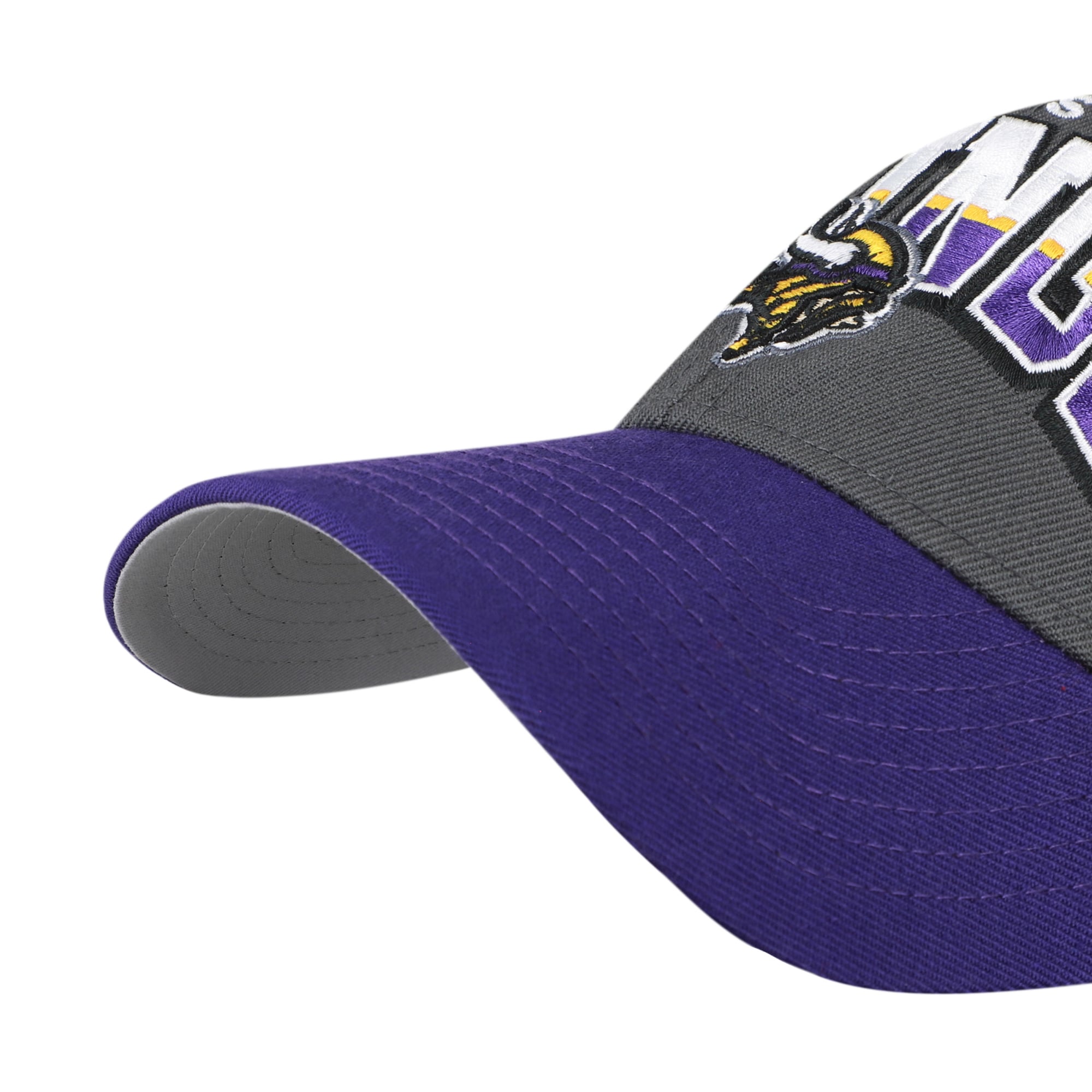 Men's '47 Charcoal Minnesota Vikings Split Block MVP Adjustable Hat