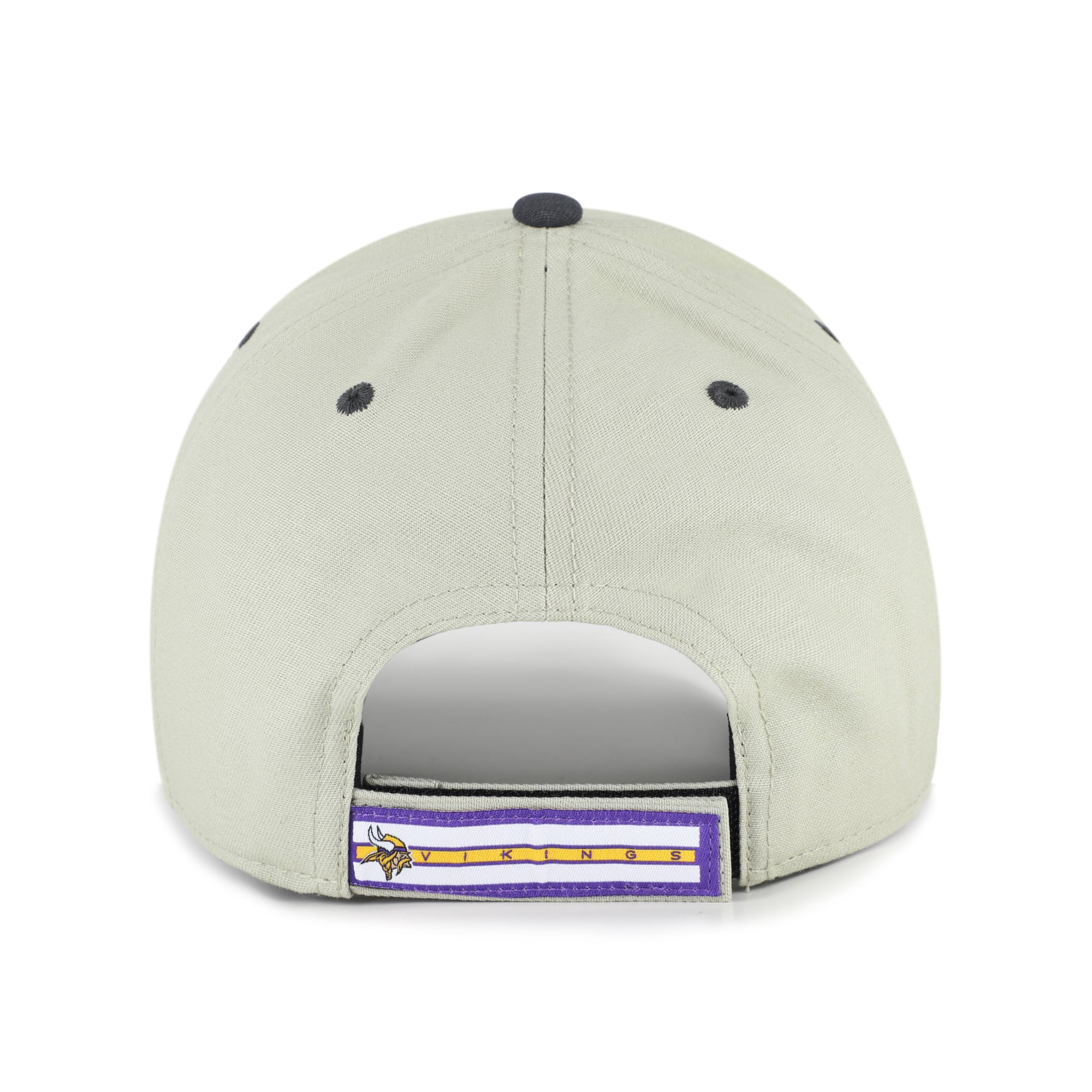 Casquette ajustable Minnesota Vikings MVP grise/noire pour homme, modèle 47, inscription demi-bloc.