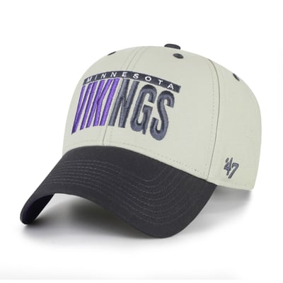  Minnesota Vikings '47 Half Block Text MVP Adjustable Hat - Gray/Black