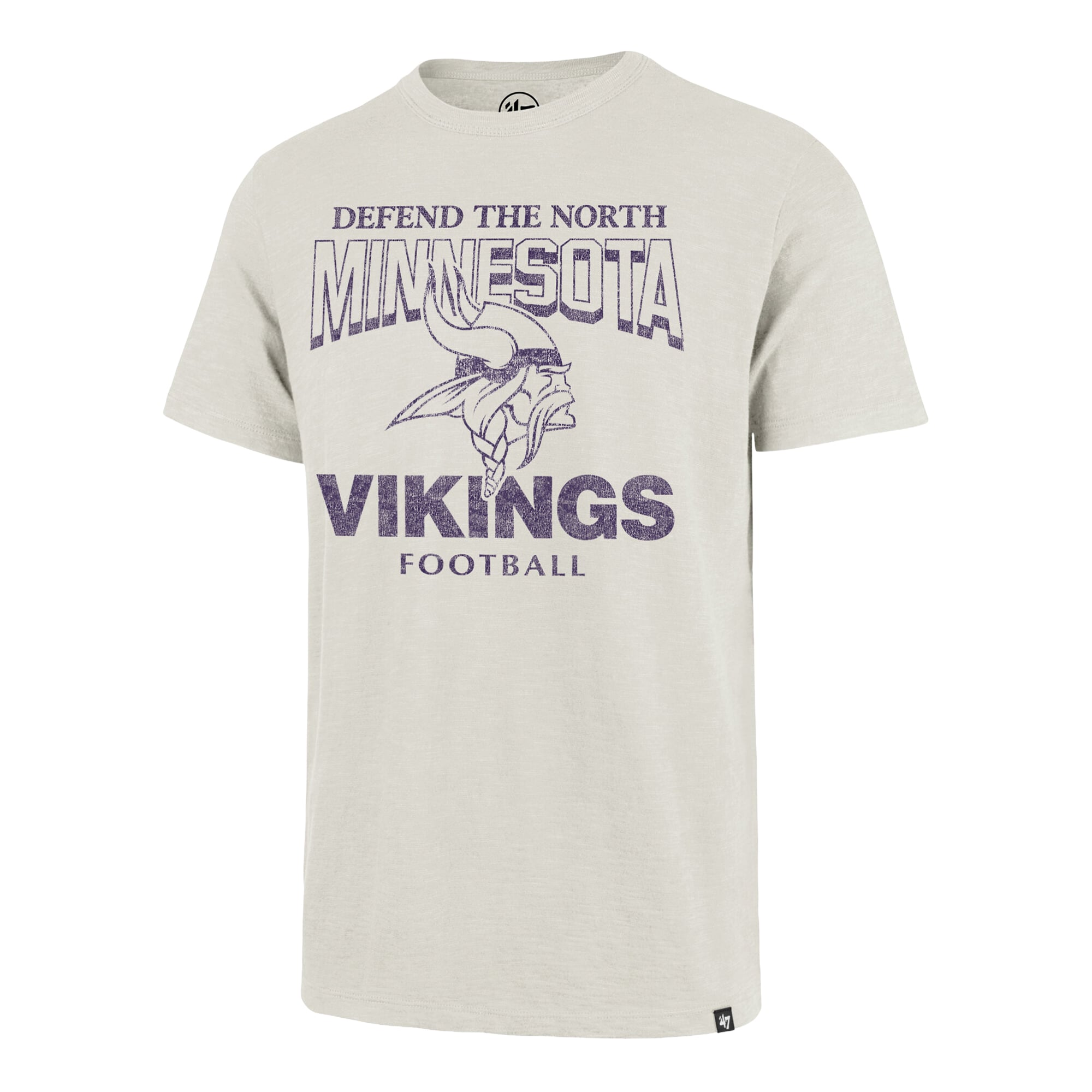 Men's '47 Natural Minnesota Vikings Head On Scrum Slub T-Shirt