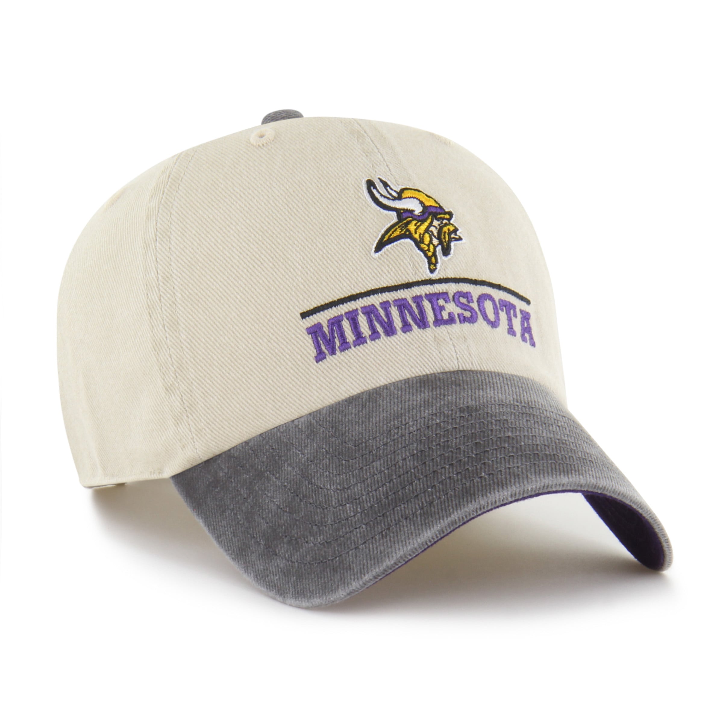 Casquette ajustable pour homme « 47 Natural Minnesota Vikings Logo Line Clean Up »