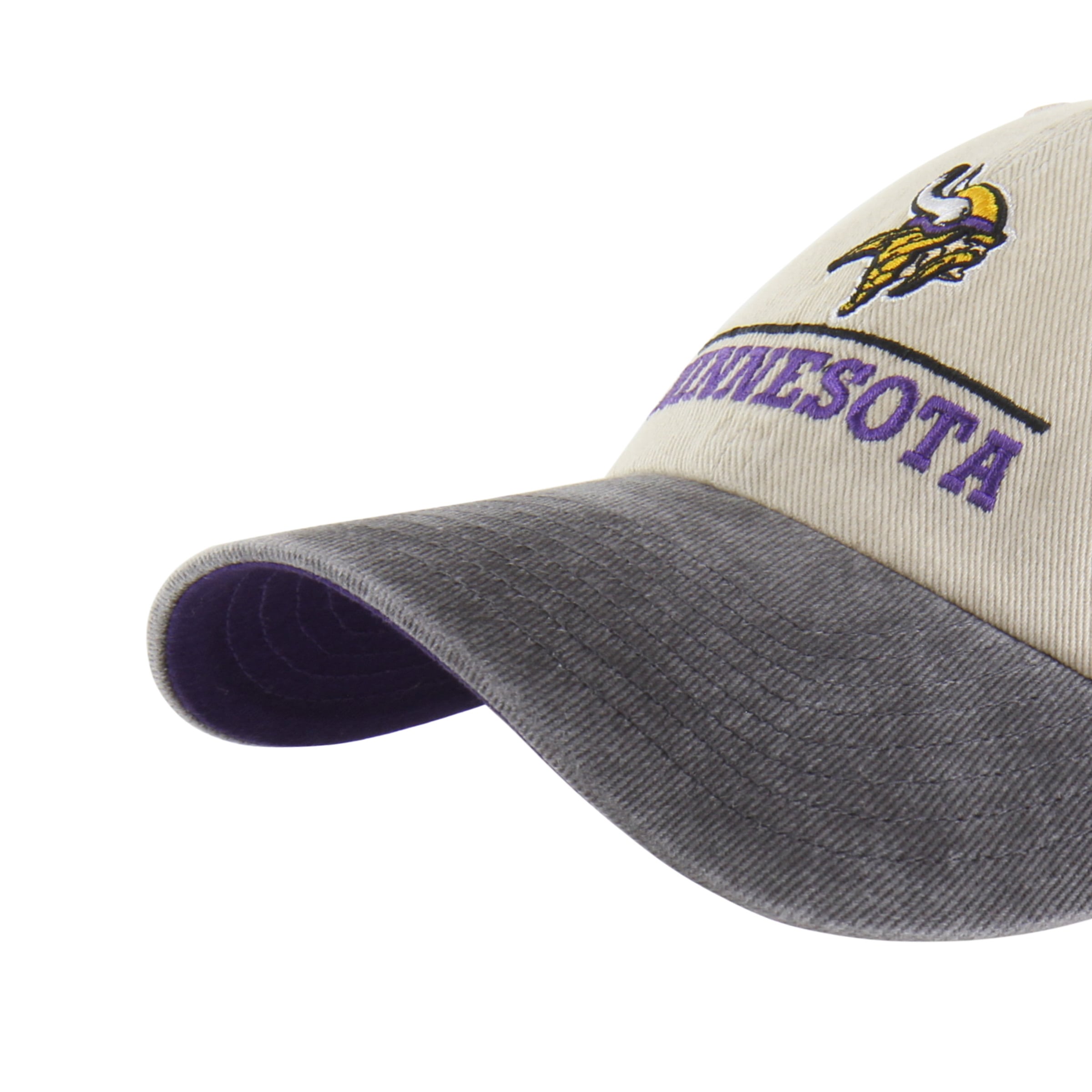 Casquette ajustable pour homme « 47 Natural Minnesota Vikings Logo Line Clean Up »