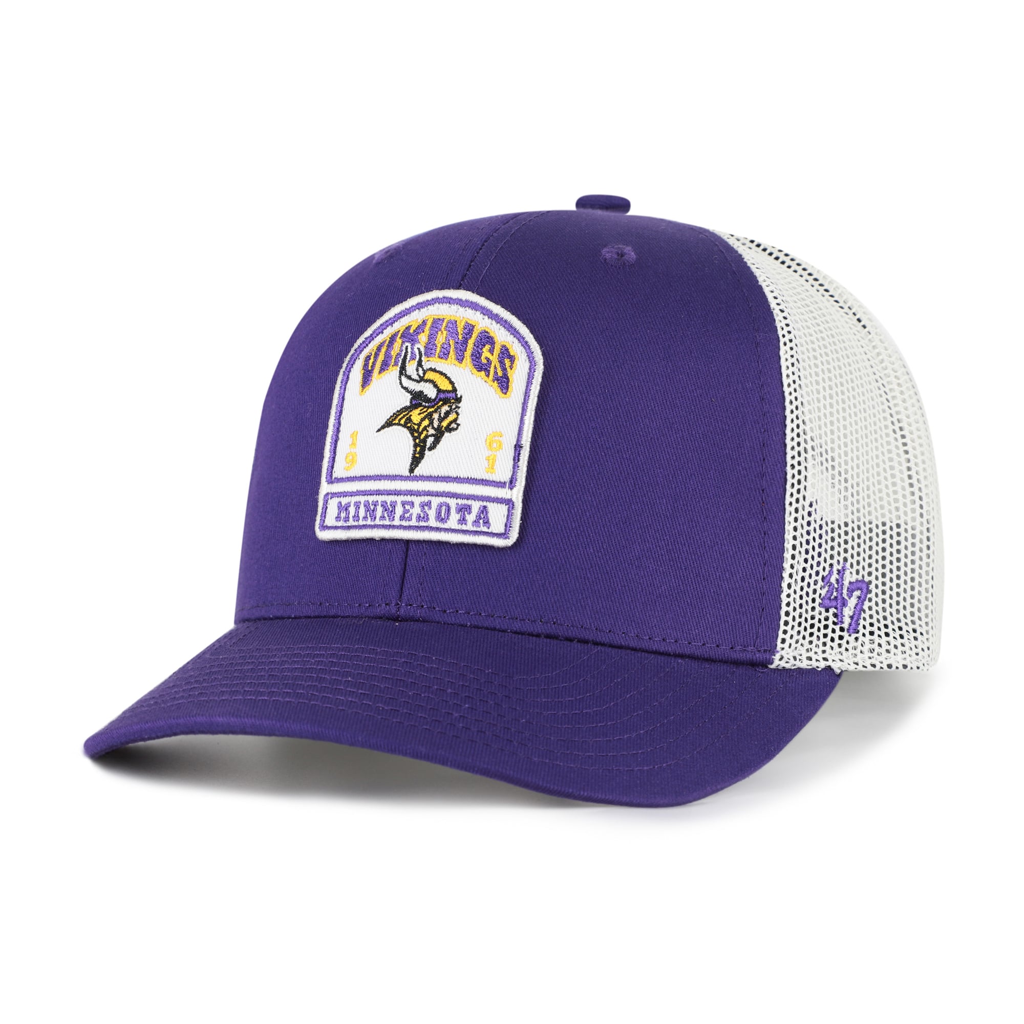 Men's '47 Purple Minnesota Vikings Headstone Trucker Adjustable Hat