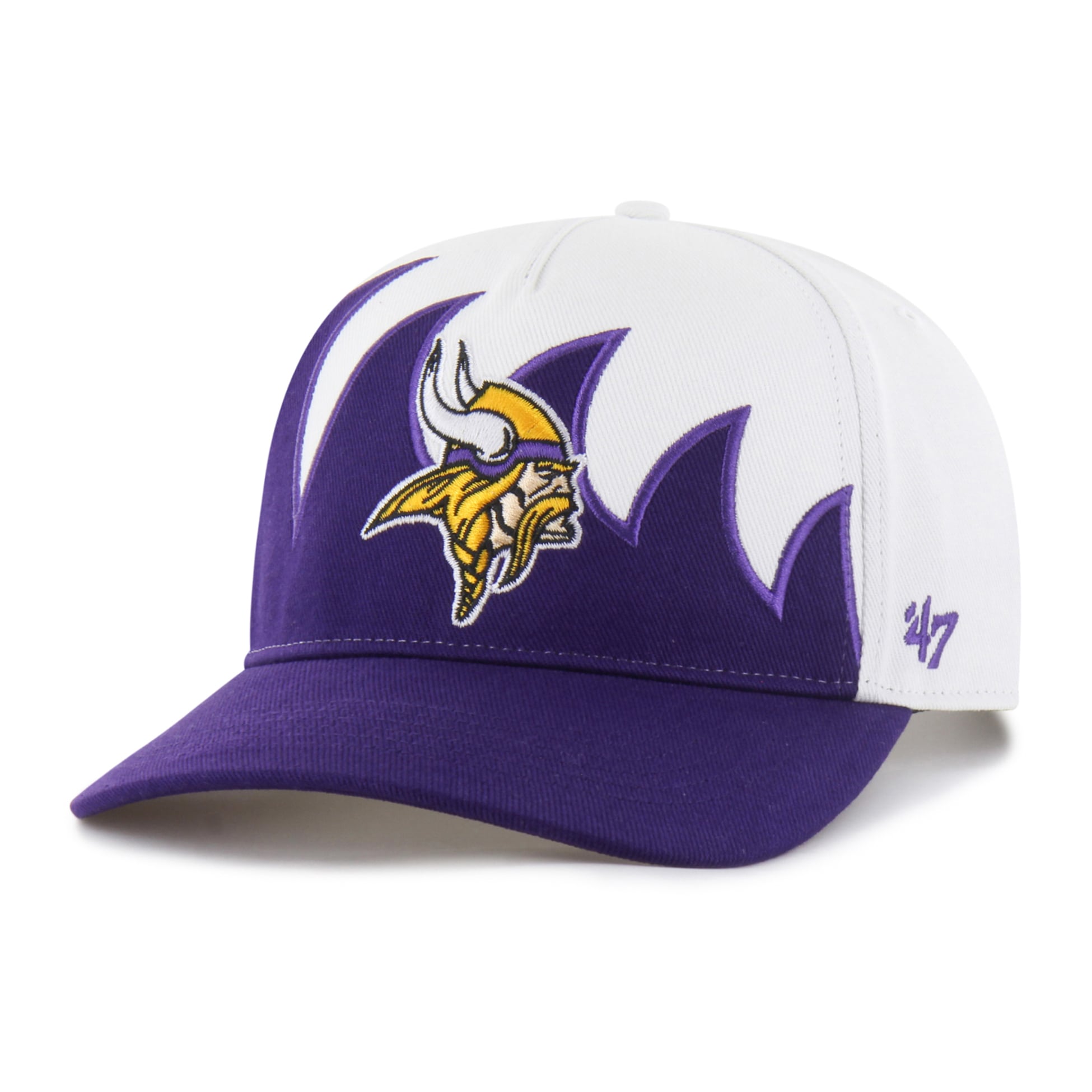 Casquette ajustable Jagged Hitch blanche Minnesota Vikings « 47 » pour homme