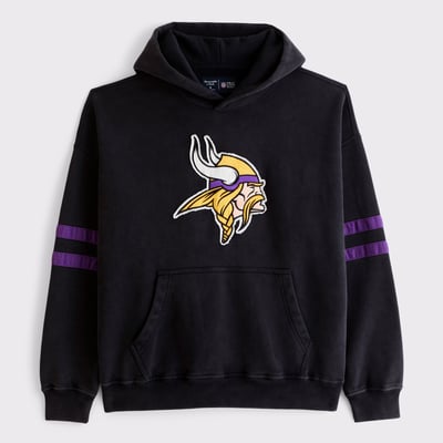 Minnesota Vikings Abercrombie & Fitch Popover Hoodie - Black