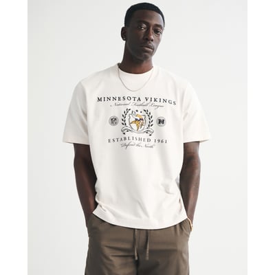 Minnesota Vikings Abercrombie & Fitch Premium Heavyweight T-Shirt - Cream