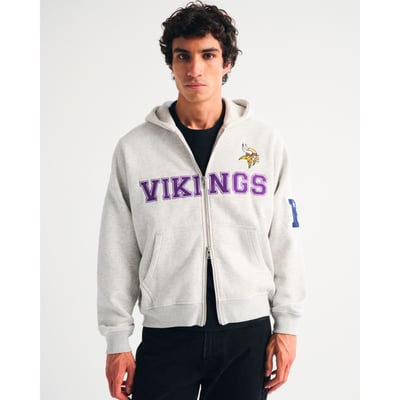 Minnesota Vikings Abercrombie & Fitch  Fleece Full-Zip Hoodie - Gray