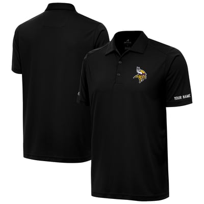 Minnesota Vikings Antigua  Personalized Tribute Polo - Black