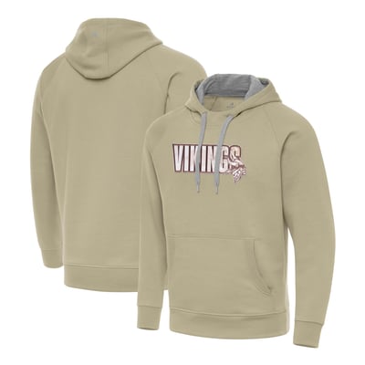 Minnesota Vikings Antigua Woodland Camo Victory Hoodie - Khaki