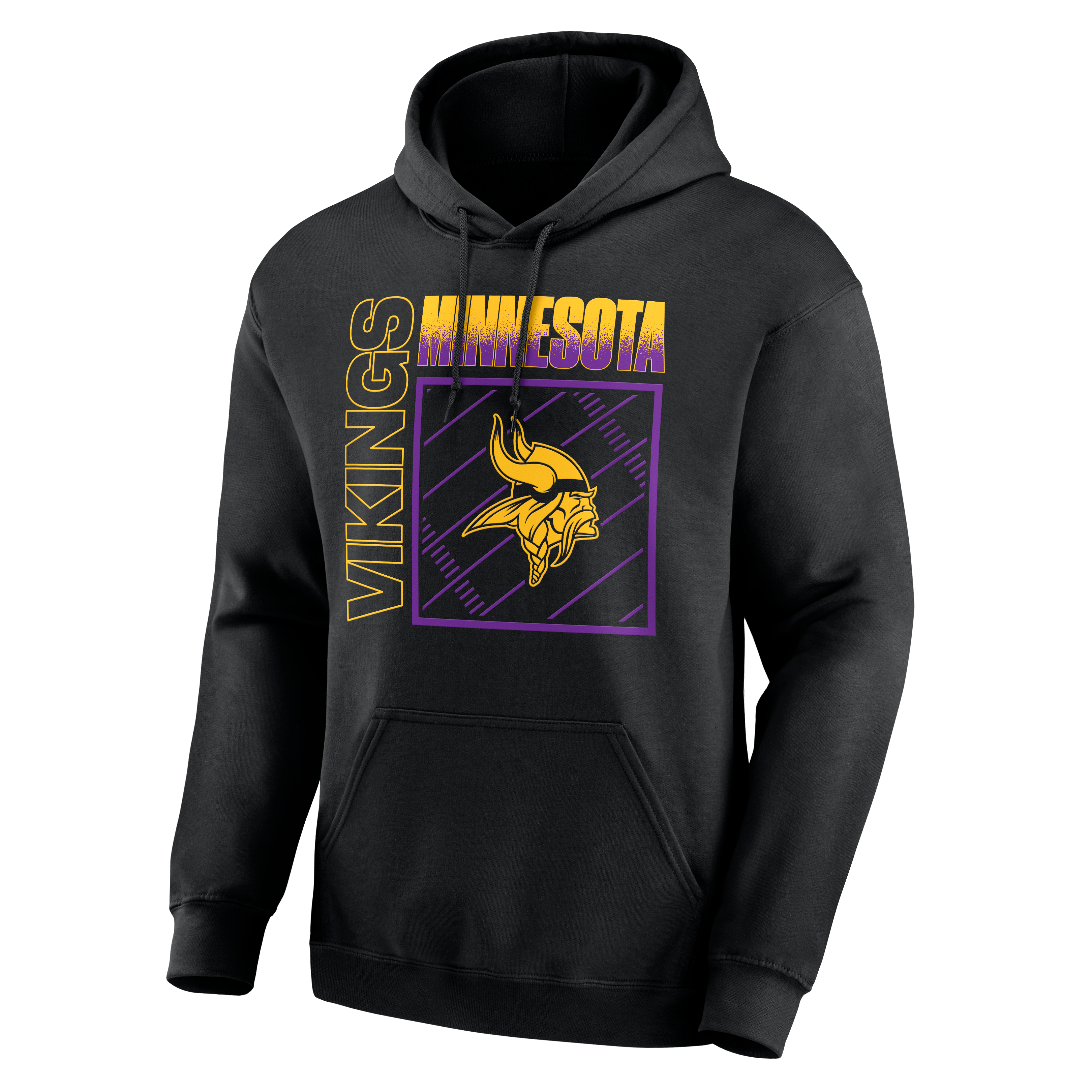 Sweat à capuche noir pour homme Minnesota Vikings Home Field Pop personnalisé avec nom et numéro