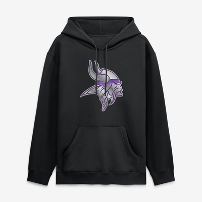 Minnesota Vikings  Metallic Mascot Hoodie - Black
