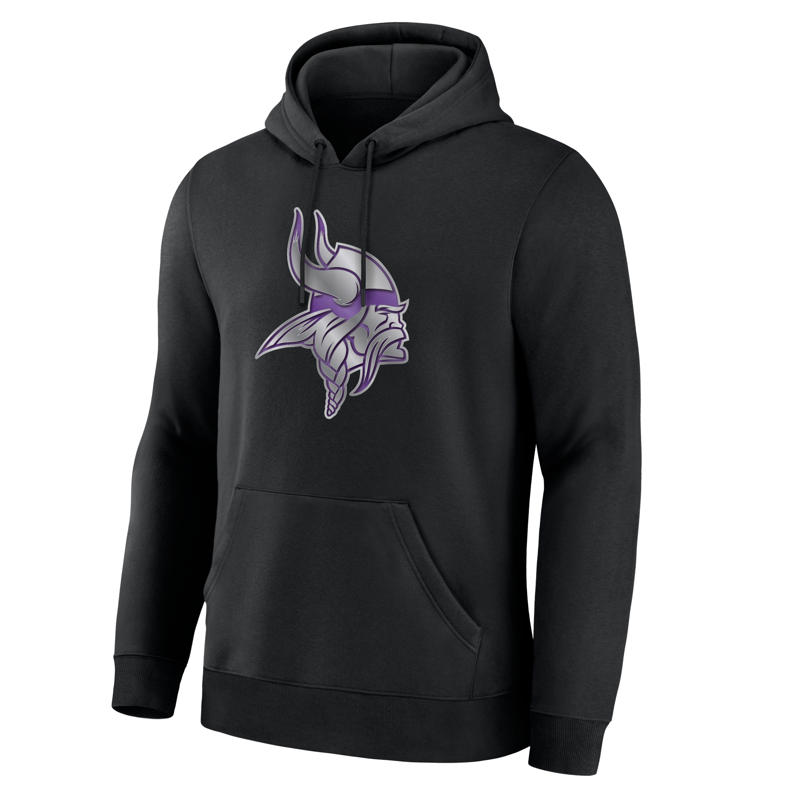 Men's Black Minnesota Vikings  Metallic Mascot Hoodie