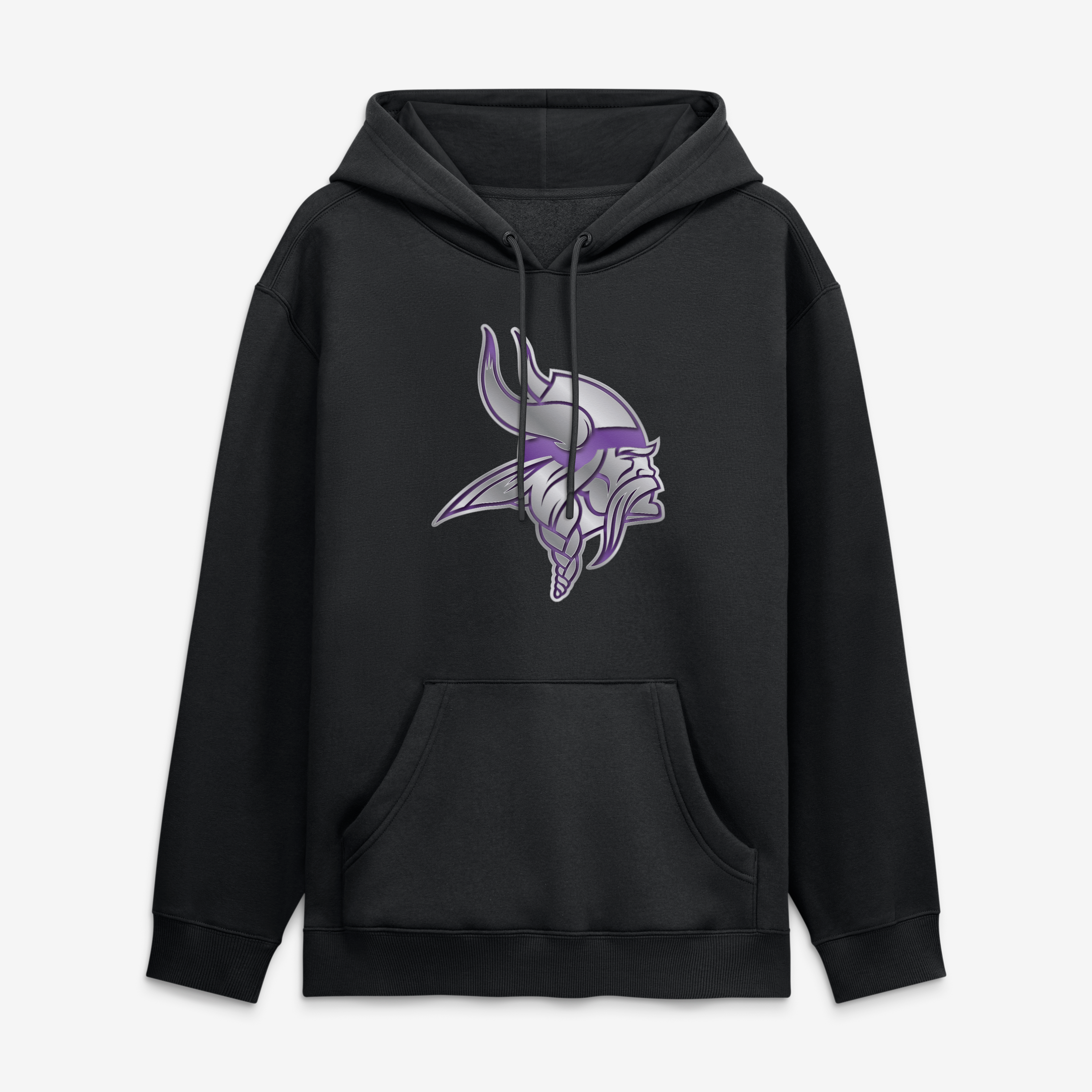 Men's Black Minnesota Vikings  Metallic Mascot Hoodie